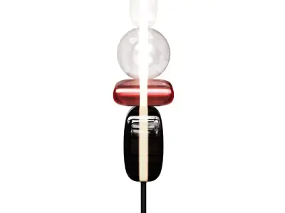 Outdoor designer lamp Pebbles by Bomma white black red 3D model
