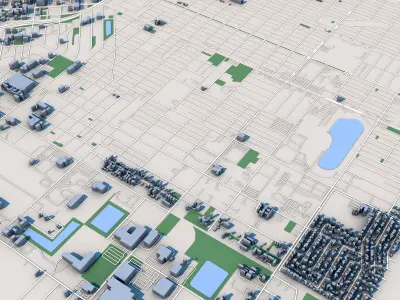 Fresno San Joaquin Valley California United States 3D model