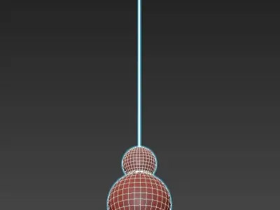 iledex-blossom-c4476-1-cr pendant light with clear glass ball... 3D model
