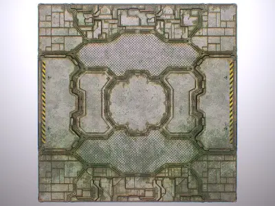 PBR Sci-Fi Spaceship Texture 08 Low-poly 3D model