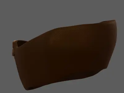 Gas mask helmet 3d model scifi Low-poly  Low-poly 3D model