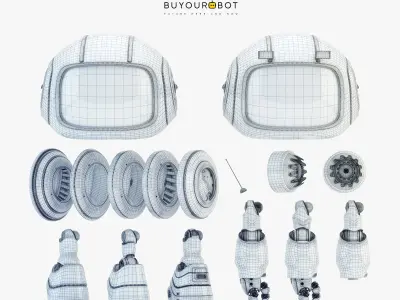 Lovely black robot - companion IV 3D model