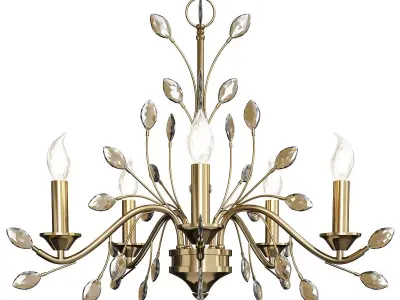 Branches Pendant Lighting Fixture Rustic Low-poly 3D model