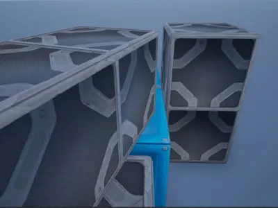 Lowpoly Sci-fi Crates And Containers 2 Low-poly 3D model