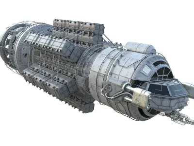 Scifi Space transport 3D model