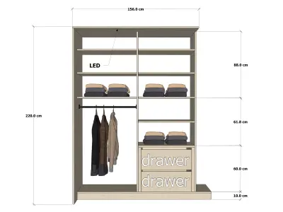 Modern Dressing Room Conceptual 3D Scene  3D model