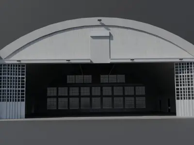 Hangar Pack Low-poly 3D model