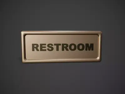 Nameplate 02 Low-poly 3D model