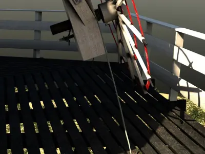 Windmill - Smock mill Low-poly 3D model