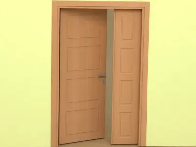 Door-8 wooden door 3D model