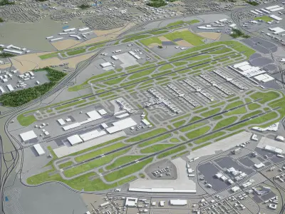 Atlanta Airport Low-poly 3D model
