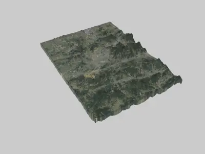 Suwon City Low-poly 3D model