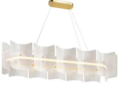 Helios Rectangle Pendant Lamp 3D model