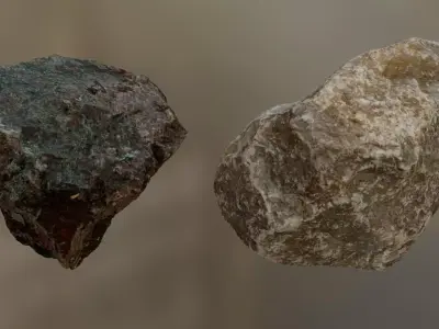 Mixed Rock Collection 001 Low-poly 3D model