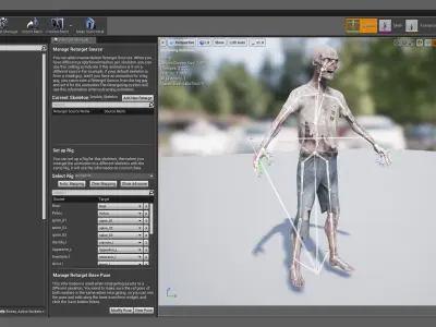 Zombie Ghoul Low-poly 3D model