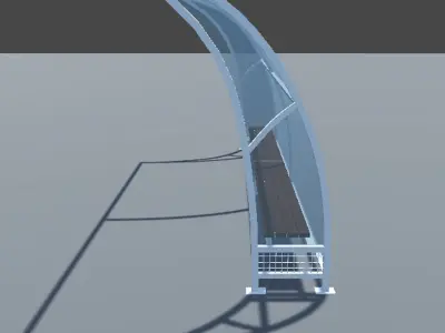 Football Banch Low-poly 3D model