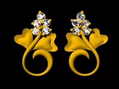 Studs Earrings 3dm file 3D print model