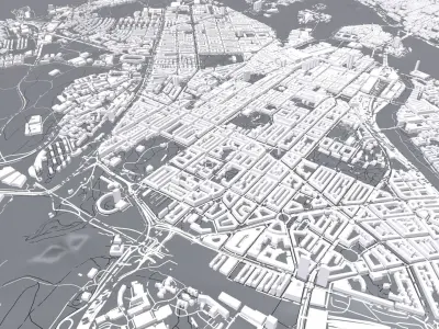 Cityscape  Stockholm Sweden Europe 3D model
