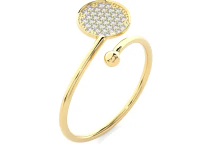 Light Minimalist Diamond Ring 3D print model