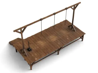 Gallows hanging platform 3D model