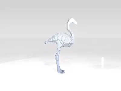 Flamingo Voxel 3D model