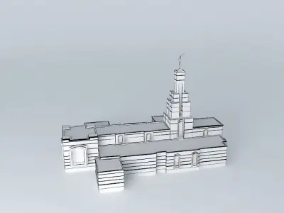 LDS. Temple Accra Ghana Templo Mormon, 117 operating temple. Free 3D model