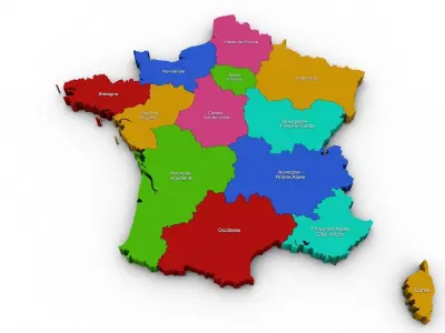 France map pack 3D model