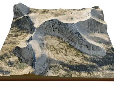 Kings Peak mount 3d terrain 3D model
