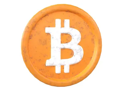 Cartoon Bitcoin v1 006 Low-poly 3D model