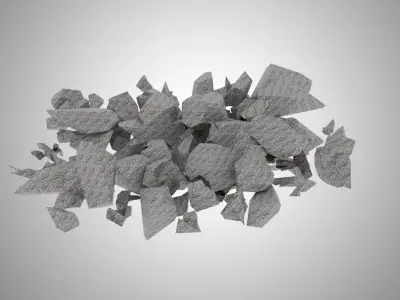 Storm Grey Rock 3D model
