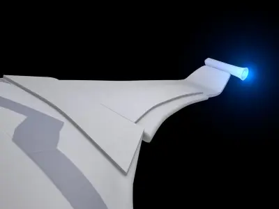 low poly Sci-fi Spaceship Low-poly 3D model