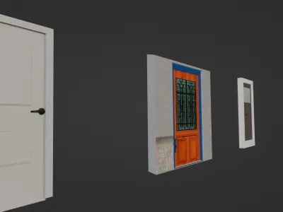 doors Low-poly 3D model purchase