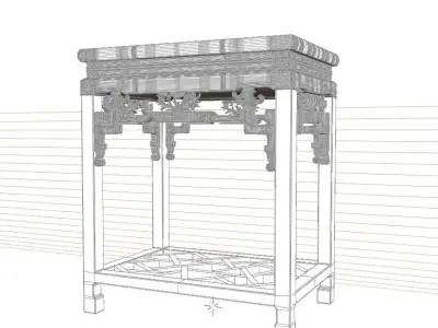 Chinese Console Table  3D model