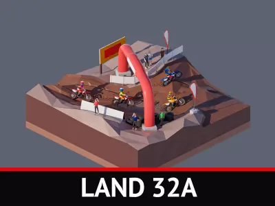 land 32A Low-poly 3D model