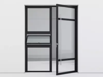 Aluminium door 252 3D model