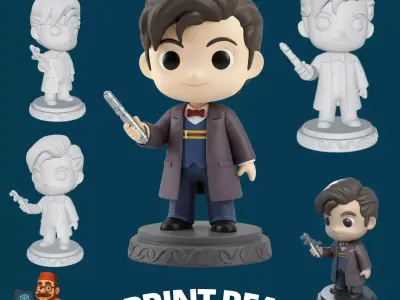 The Time Lord in Chibi Form 3D print model