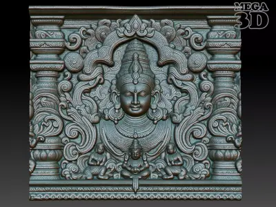 Indian Temple Wall basrelief 35 240622 3D print model