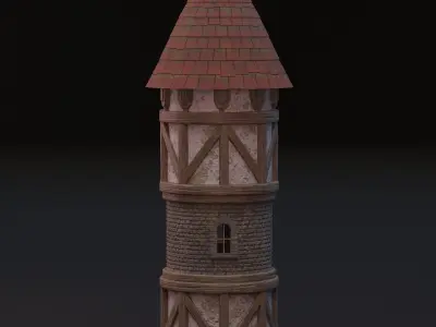 Medieval tower 3D model