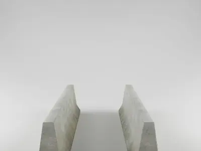 Traffic concrete barrier 02 Low-poly 3D model