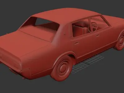 Toyota Crown Mk4 S60 sedan 1971 3D print model