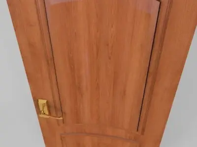Simple Wooden Door 3D model