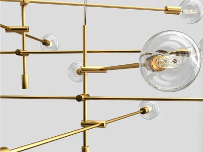 Vintage Edison Bulb Pendant Lamp 3D model