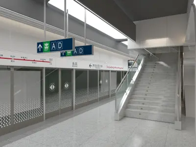 Subway Station 3D model