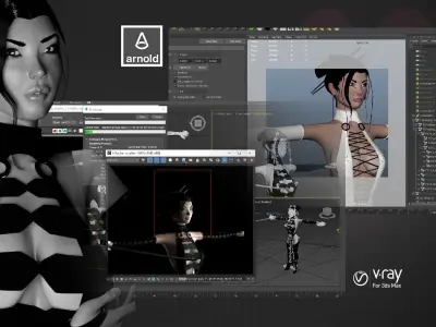 Female 03 Low-poly 3D model