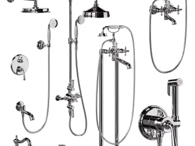 Set of Classic Wonzon Woghand Faucets 3D model