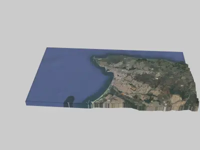 Port Elizabeth City Low-poly 3D model