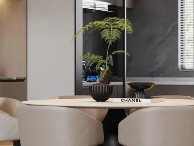   villa interior scenes 3D model