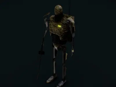 Robot Soldier Sci Fi Low-poly 3D model