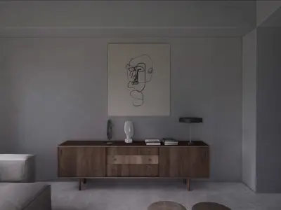 UE4 Realism Vintage Style Living Room DAY Scene in UE4 3D model