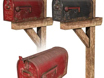 Mailbox Low-poly 3D model buy